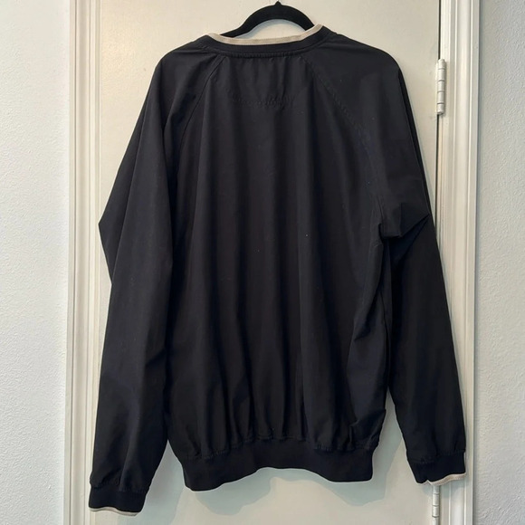 Black Austin Golf Tour Collection Pullover Windbreaker Sweater Size Large - Picture 6 of 7
